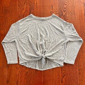 Grey knotted sweater